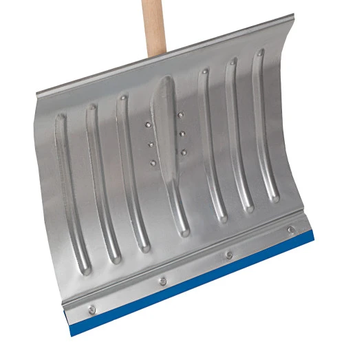 Лопата для уборки снега стальная оцинкованная, 430 х 370 х 1350 мм, деревянный черенок, Сибртех