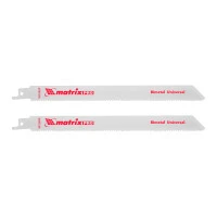 Полотна универсальные для сабельной пилы S1122VF, 200/1.8-2.5 мм, Bimetal, 2 шт, Pro Matrix