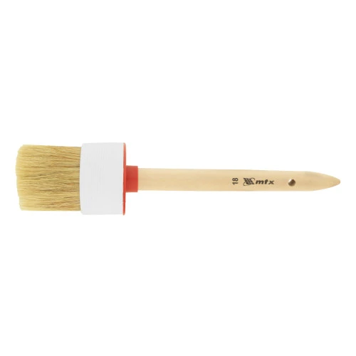 Кисть круглая №18 (60 мм) натуральная щетина, деревянная ручка MTX