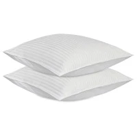 Набор наволочек из страйп-сатина из коллекции essential, 70х70 см