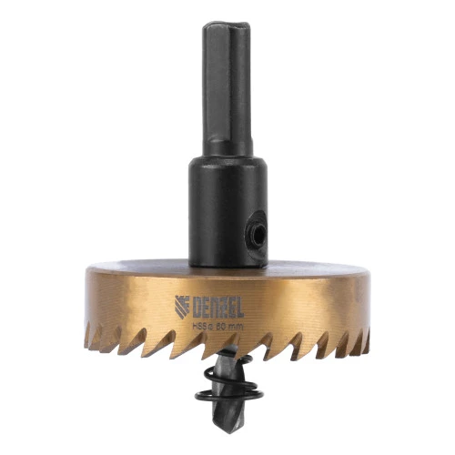 Коронка по металлу HSS, 50 мм, нитридтитановое покрытие Denzel