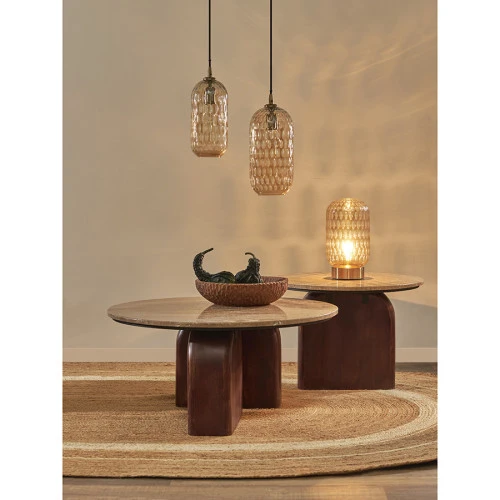 Светильник настольный mystic aura, D19х32 см, янтарно-золотой