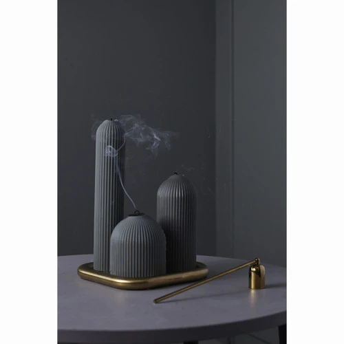 Свеча декоративная графитового цвета из коллекции edge, 25,5см