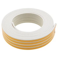 Уплотнитель резиновый, 12 м, профиль "E", белый Сибртех