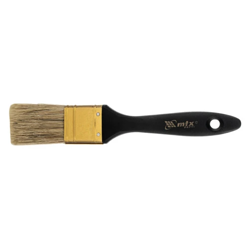 Кисть плоская "Профи" 1.5", натуральная щетина, пластмассовая ручка MTX