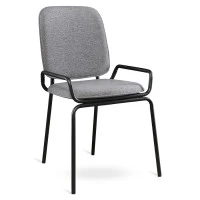 Стул ror, double frame, рогожка, черный /серый