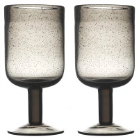 Набор бокалов для вина flowi, 410 мл, серо-коричневые, 2 шт.