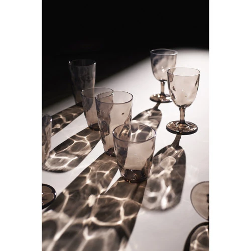 Набор стаканов из акрила hollow, 450 мл, серо-коричневый, 4 шт.