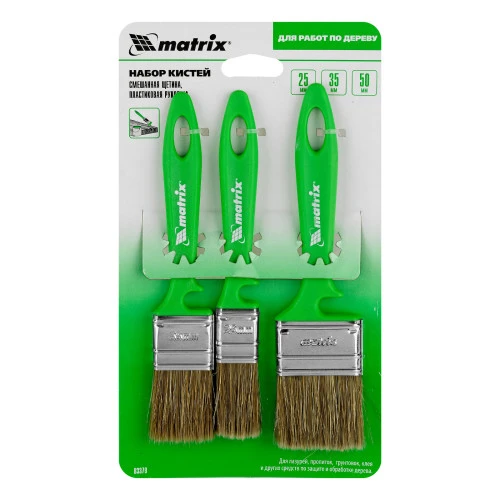 Набор кистей «Работы по дереву» 25 мм, 35 мм, 50 мм Color Line Matrix