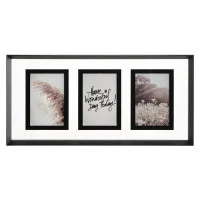 Рамка для фотографий pleasant moments, 24х49 см, белая/черная