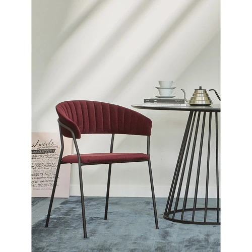 Стул stefany, велюр, винный
