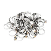 Хомуты нержавеющая сталь, Стандартное болтовое крепление 20-32 мм, 50 штук в упаковке, ширина 9 мм Сибртех