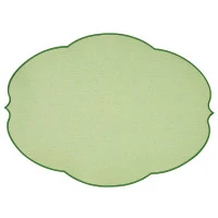 Салфетка подстановочная овальная flowers, 48,8х36 см, зеленая