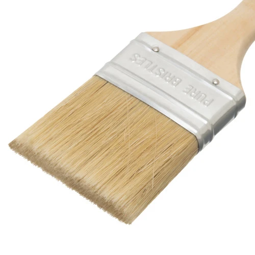 Кисть плоская "Евро" 2.5", натуральная щетина, деревянная ручка MTX