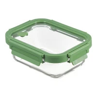 Контейнер для запекания и хранения прямоугольный с крышкой, 640 мл, зеленый