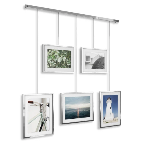 Панно для фотографий exhibit, хром, 5 эл.