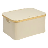 Корзина для белья neat low, 40x33x20 см, молочная