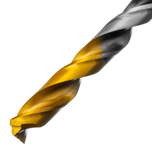Сверло спиральное по металлу 7,5 x 109мм, Р6М5, Golden Tip, многогранная заточка Denzel