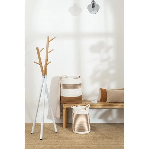 Вешалка напольная amundsen, 172 см, белая/натуральное дерево