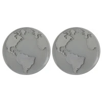 Набор подставок для кружки/стакана world coaster, серые, 2 шт.