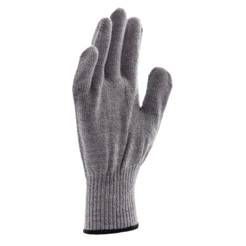 Перчатки трикотажные, акрил, серое мулине, оверлок Сибртех