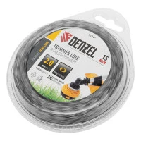 Леска для триммера двухкомпонентная эллипс, 2,0мм х 15м, блистер EXTRA CORD, Denzel