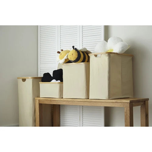 Корзина для белья neat low, 40x33x20 см, молочная