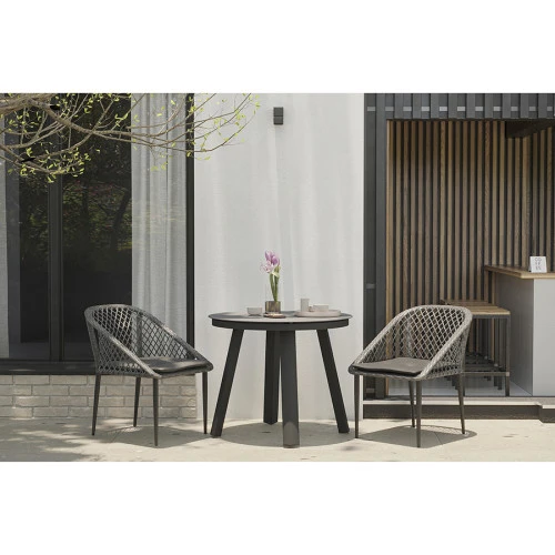 Стол обеденный leif, D90 см, темно-серый