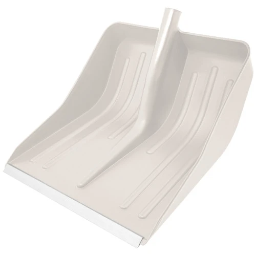 Лопата для уборки снега пластиковая, белая, 420 х 425 мм, без черенка, Сибртех