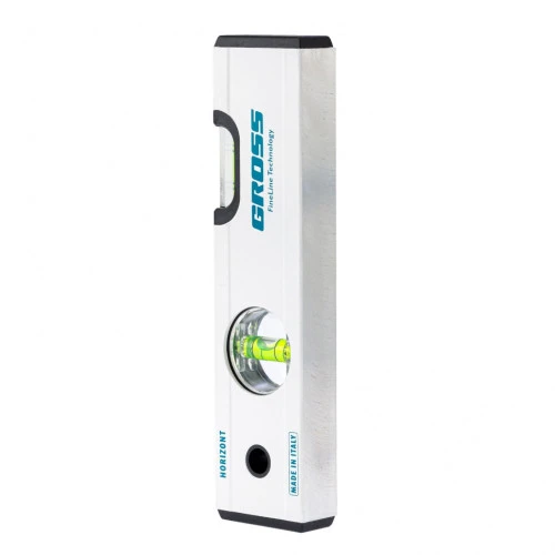 Уровень алюминиевый, 200 мм, фрезерованный, 2 глазка, магнитный Gross