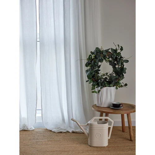 Штора из муслина с декором цвета карри из коллекции essential, 150х290 см