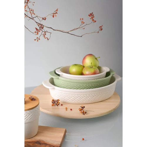 Блюдо для запекания country mill, 29,8х19 см, светло-зеленое