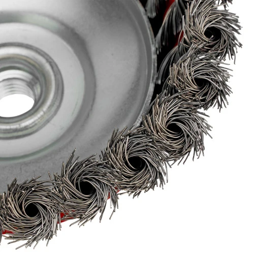 Щетка для УШМ, 100 мм, М14, "чашка", крученая проволока 0.35 мм Matrix