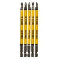 Бита PH2х127, сталь S2, цилиндр., 5шт. Е 6,3 Denzel