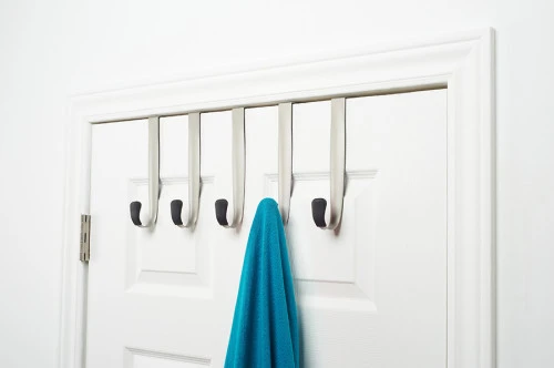 Вешалка надверная schnook, черная-никель, 43 см, 5 крючков