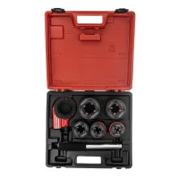 Набор клуппов 1/4-1/2-3/4-1-1.25"+ плашкодержатель с трещоткой, 8 предметов Matrix