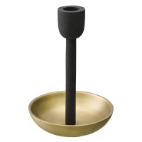 Подсвечник fyr bran, 17 см, черный/античная латунь