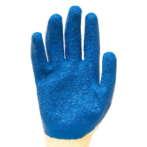 Перчатки трикотажные, полиэфирные, латексное рельефное покрытие, 10 Сибртех