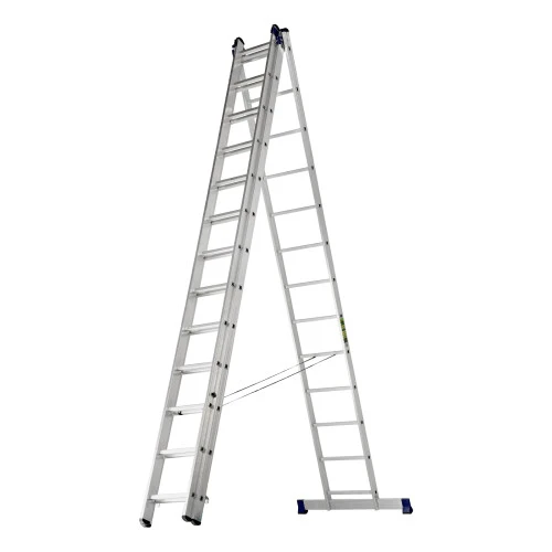 Лестница, 3 х 13 ступеней, алюминиевая, трехсекционная, Сибртех