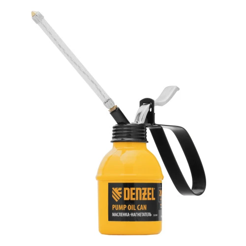 Масленка-нагнетатель, металлический корпус, 0,2 л, гибкий наконечник Denzel