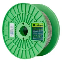 Трос металлополимерный прозрачный ПР-5.0, толщина 4.0 мм, катушка 50 метров Сибртех