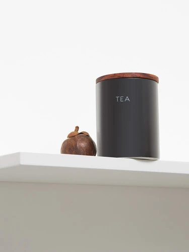 Банка керамическая для хранения чая, 650 мл, черная