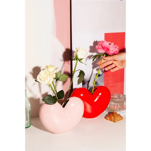 Ваза для цветов love, 15,5 см, светло-розовая