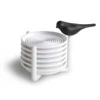 Набор подставок под чашки sparrow, белый/черный