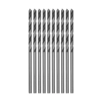 Сверло по металлу, 2 мм, быстрорежущая сталь, 10 шт, цилиндрический хвостовик Сибртех