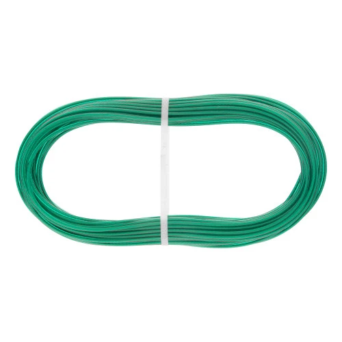 Трос металлополимерный зеленый ПР-2.5, толщина 2.5 мм, моток 20 метров Сибртех