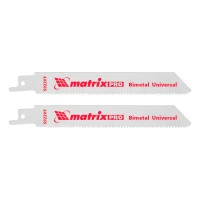 Полотна универсальные для сабельной пилы S922VF, 125/1.8-2.5 мм, Bimetal, 2 шт, Pro Matrix