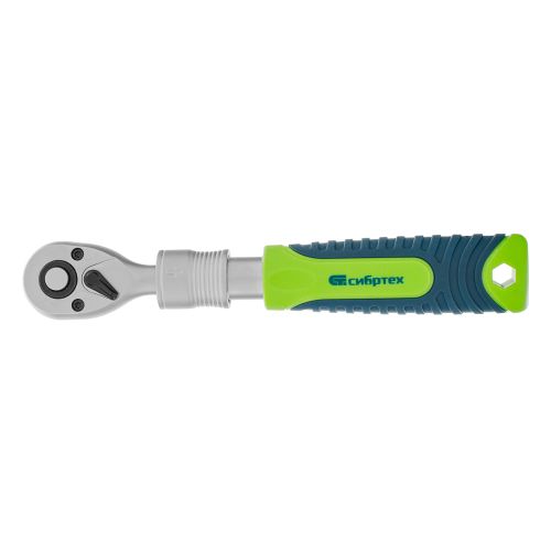 Ключ-трещотка телескопический 1/4", 170-230 мм, 72 зуба, с быстрым сбросом Сибртех