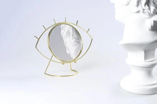 Зеркало настольное cyclops, золотое