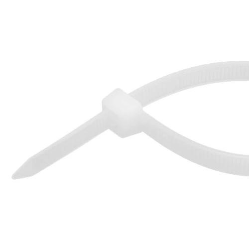 Хомуты, 250 х 8 мм, пластиковые, белые, 100 шт Сибртех